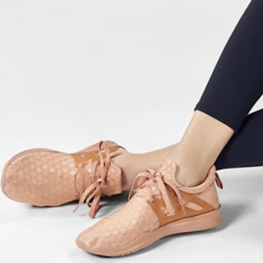 New Fabletics Women's Sneakers Quilted Indio Athletic Shoes Rose Gold